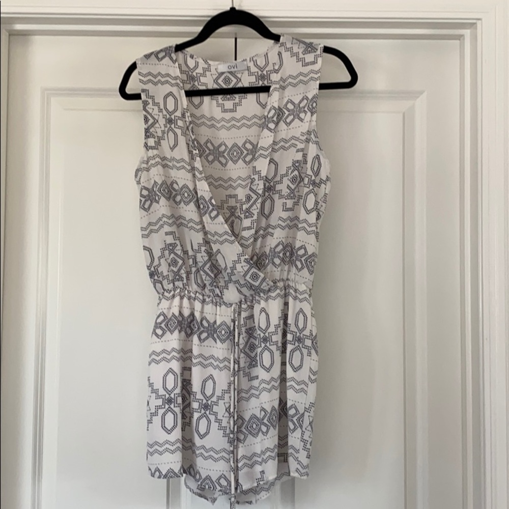 Black and white romper